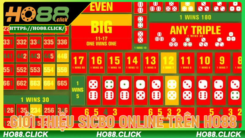 Giới thiệu Sicbo Online trên Ho88: Trò chơi xí ngầu hiện đại